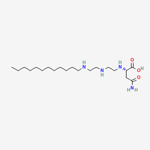molecular formula C20H42N4O3 B12680622 N2-[2-[[2-(Dodecylamino)ethyl]amino]ethyl]-L-asparagine CAS No. 94346-08-4