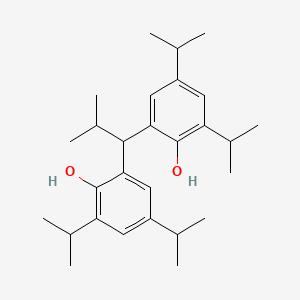 molecular formula C28H42O2 B12680630 2,2'-(2-Methylpropylidene)bis[4,6-diisopropylphenol] CAS No. 93803-59-9