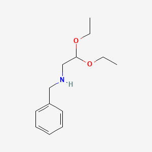 molecular formula C13H22NO2+ B1268064 N-Benzylaminoacetaldehyde diethyl acetal CAS No. 61190-10-1