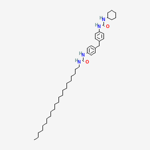 molecular formula C43H70N4O2 B12680642 Urea, N-(4-((4-(((cyclohexylamino)carbonyl)amino)phenyl)methyl)phenyl)-N'-docosyl- CAS No. 165445-26-1