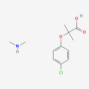 molecular formula C12H18ClNO3 B12680660 Dimethylammonium 2-(4-chlorophenoxy)-2-methylpropionate CAS No. 60508-74-9