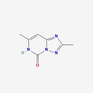 molecular formula C7H8N4O B12680680 2,7-Dimethyl(1,2,4)triazolo(1,5-c)pyrimidin-5(6H)-one CAS No. 72411-36-0