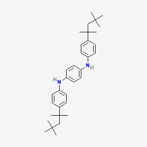 molecular formula C34H48N2 B12680735 N,N'-Bis[4-(1,1,3,3-tetramethylbutyl)phenyl]benzene-1,4-diamine CAS No. 86579-34-2