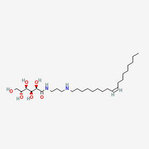 molecular formula C27H54N2O6 B12680764 N-(3-((Z)-Octadec-9-en-1-ylamino)propyl)-D-gluconamide CAS No. 93980-74-6