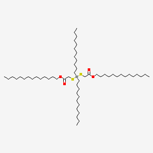 molecular formula C56H112O4S2Sn B12680779 Tetradecyl 4,4-didodecyl-7-oxo-8-oxa-3,5-dithia-4-stannadocosanoate CAS No. 83833-23-2
