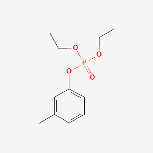 molecular formula C11H17O4P B12680794 Phosphoric acid, diethyl 3-methylphenyl ester CAS No. 14143-01-2