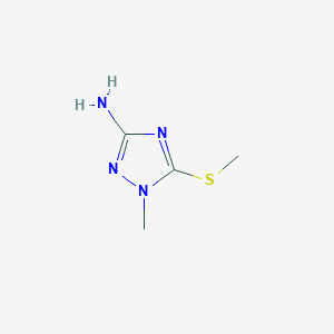 molecular formula C4H8N4S B1268080 3-氨基-1-甲基-5-甲硫基-1,2,4-三唑 CAS No. 84827-78-1