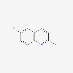 molecular formula C10H8BrN B1268081 6-Bromo-2-methylquinoline CAS No. 877-42-9