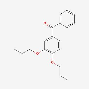 molecular formula C19H22O3 B12680815 Methanone, (3,4-dipropoxyphenyl)phenyl- CAS No. 123769-53-9
