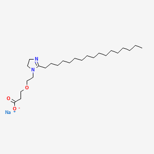 molecular formula C25H47N2NaO3 B12680821 Sodium 3-(2-(2-heptadecyl-4,5-dihydro-1H-imidazol-1-yl)ethoxy)propionate CAS No. 4534-82-1