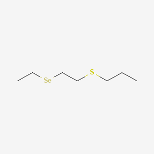 molecular formula C7H16SSe B12680832 Propane, 1-((2-(ethenylseleno)ethyl)thio)- CAS No. 90053-40-0