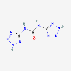 molecular formula C3H4N10O B12680850 Urea, N,N'-bis(1H-tetrazol-5-yl)- CAS No. 82473-60-7