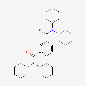 molecular formula C32H48N2O2 B12680866 N,N,N',N'-tetracyclohexyl-1,3-benzenedicarboxamide CAS No. 104560-40-9