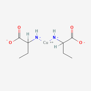 molecular formula C8H14CuN2O4-2 B12680927 Copper, bis(alpha-aminobutyrato)- CAS No. 14263-05-9