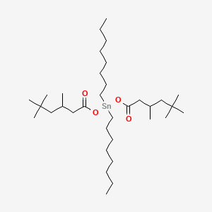 molecular formula C34H68O4Sn B12681002 Dioctylbis(3,5,5-trimethylhexanoyloxy)stannane CAS No. 85702-87-0