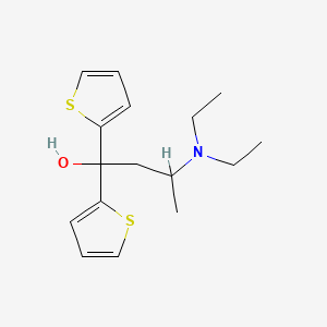 molecular formula C16H23NOS2 B12681033 (alpha-(2-(Diethylamino)propyl)-alpha-2-thienyl)thiophene-2-methanol CAS No. 94094-46-9