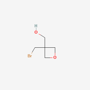 molecular formula C5H9BrO2 B1268106 (3-(溴甲基)氧杂环-3-基)甲醇 CAS No. 22633-44-9