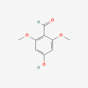 molecular formula C9H10O4 B1268108 4-Hydroxy-2,6-dimethoxybenzaldehyde CAS No. 22080-96-2