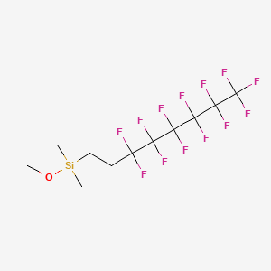 molecular formula C6F13CH2CH2Si(CH3)2OCH3<br>C11H13F13OSi B12681086 Methoxydimethyl(3,3,4,4,5,5,6,6,7,7,8,8,8-tridecafluorooctyl)silane CAS No. 94237-08-8