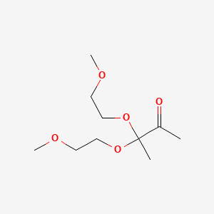 molecular formula C10H20O5 B12681153 2-Butanone, 3,3-bis(2-methoxyethoxy)- CAS No. 71808-60-1