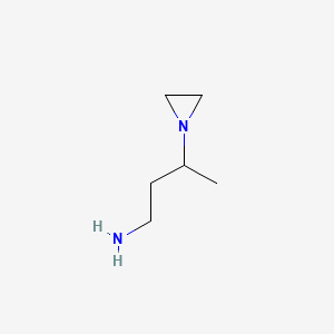 molecular formula C6H14N2 B12681160 gamma-Methylaziridine-1-propylamine CAS No. 74993-03-6
