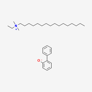 molecular formula C32H53NO B12681238 Ethylhexadecyldimethylammonium 2-phenylphenolate CAS No. 85940-58-5