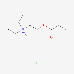 molecular formula C12H24ClNO2 B12681262 Diethylmethyl(2-((2-methyl-1-oxoallyl)oxy)propyl)ammonium chloride CAS No. 71085-11-5