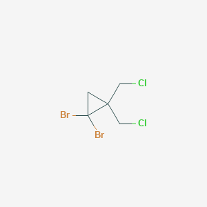 molecular formula C5H6Br2Cl2 B1268128 1,1-Dibromo-2,2-bis(chloromethyl)cyclopropane CAS No. 98577-44-7