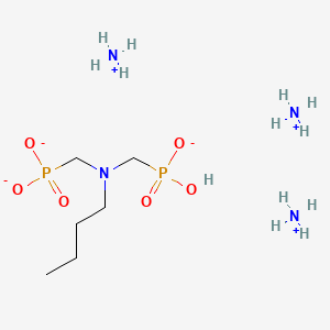 molecular formula C6H26N4O6P2 B12681331 Triammonium hydrogen ((butylimino)bis(methylene))bisphosphonate CAS No. 94107-79-6