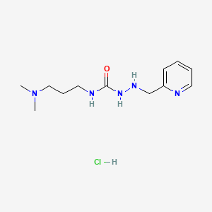 molecular formula C12H22ClN5O B12681399 N-(3-(Dimethylamino)propyl)-2-(2-pyridinylmethylene)hydrazinecarboxamide monohydrochloride CAS No. 180045-64-1