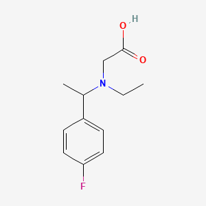 molecular formula C12H16FNO2 B12681410 Ethyl (1)-N-(1-(4-fluorophenyl)ethyl)aminoacetate CAS No. 84962-74-3