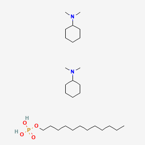 molecular formula C12H27O4P.2C8H17N<br>C28H61N2O4P B12681425 Einecs 282-274-3 CAS No. 84145-47-1