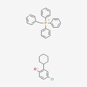 molecular formula C37H36ClOP B12681443 benzyl(triphenyl)phosphanium;4-chloro-2-cyclohexylphenolate CAS No. 93839-58-8