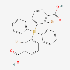 molecular formula C26H18Br2O4Si B12681460 Benzoic acid, 2-bromo-, diphenylsilylene ester CAS No. 129459-84-3