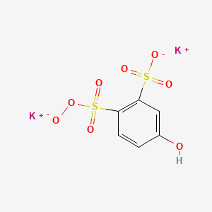 molecular formula C6H4K2O8S2 B12681474 Dipotassium 2,5(or 3,6)-dihydroxybenzenedisulphonate CAS No. 51854-64-9