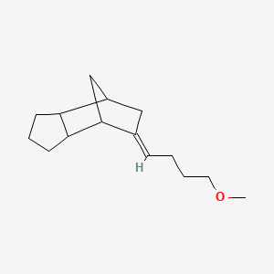 molecular formula C15H24O B12681533 Octahydro-5-(4-methoxybutylidene)-4,7-methano-1H-indene CAS No. 93981-69-2