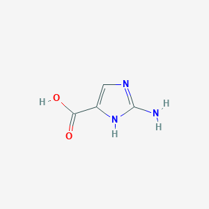 molecular formula C4H5N3O2 B1268154 2-Amino-1H-imidazole-5-carboxylic acid CAS No. 860011-60-5