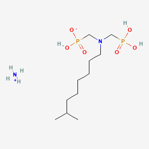 molecular formula C11H30N2O6P2 B12681580 Ammonium trihydrogen ((isononylimino)bis(methylene))bisphosphonate CAS No. 93982-83-3