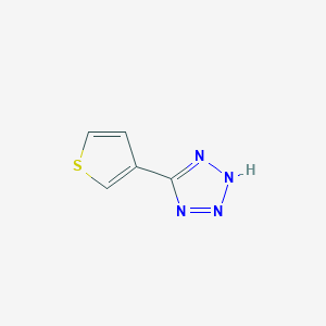 molecular formula C5H4N4S B1268159 5-(3-Thienyl)-2H-1,2,3,4-tetrazole CAS No. 59918-86-4
