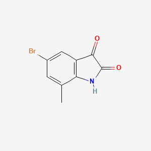 molecular formula C9H6BrNO2 B1268160 5-Bromo-7-methyl-1H-indole-2,3-dione CAS No. 77395-10-9