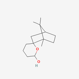 molecular formula C14H24O2 B12681728 Tetrahydro-1,7,7-trimethylspiro(bicyclo(2.2.1)heptane-2,2'-(2H)pyran)-6'-ol CAS No. 93892-60-5