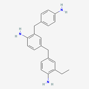 molecular formula C22H25N3 B12681735 4-[(4-Amino-3-ethylphenyl)methyl]-2-[(4-aminophenyl)methyl]aniline CAS No. 85423-01-4