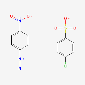 molecular formula C12H8ClN3O5S B12681780 p-Nitrobenzenediazonium p-chlorobenzenesulphonate CAS No. 85223-00-3