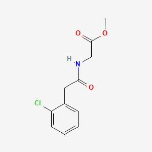 molecular formula C11H12ClNO3 B12681884 Glycine, N-((2-chlorophenyl)acetyl)-, methyl ester CAS No. 53056-12-5