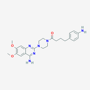4-Amino-6,7-dimethoxy-2-(4-(4-(4-aminophenyl)butanoyl)-1-piperazinyl)quinazoline