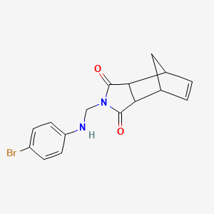 molecular formula C16H15BrN2O2 B1268191 2-{[(4-Bromophenyl)amino]methyl}-3a,4,7,7a-tetrahydro-1H-4,7-methanoisoindole-1,3-dione CAS No. 430432-41-0