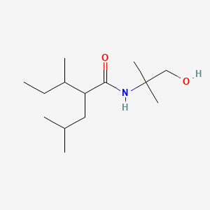 molecular formula C14H29NO2 B12682035 N-(2-Hydroxy-1,1-dimethylethyl)-2-isobutyl-3-methylvaleramide CAS No. 94333-41-2