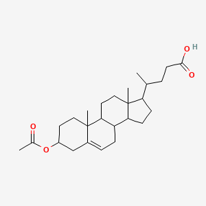molecular formula C26H40O4 B1268206 3-(Acetyloxy)chol-5-en-24-oic acid CAS No. 19462-13-6