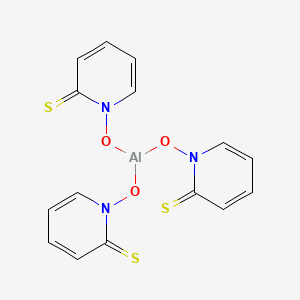 molecular formula C15H12AlN3O3S3 B12682077 Tris(1-hydroxy-1H-pyridine-2-thionato-O,S)aluminium CAS No. 32138-95-7