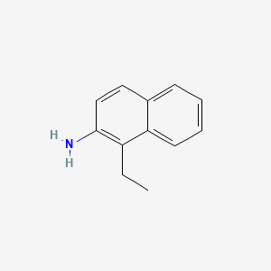 molecular formula C12H13N B12682086 Naphthalene, 1-ethyl-2-amino- CAS No. 389104-53-4